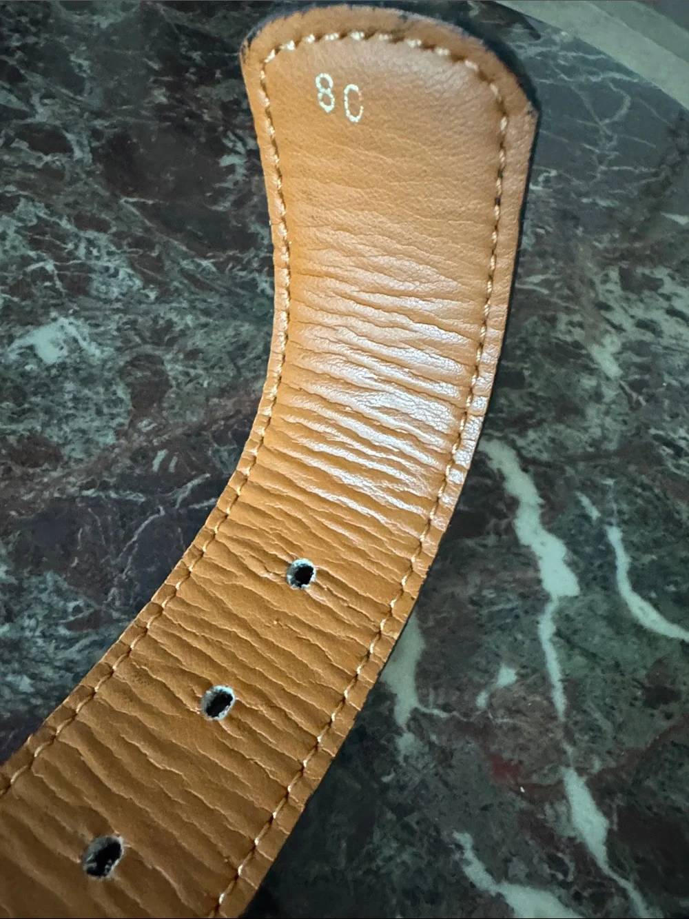 Jitrois Black Leather Studded Accent Belt